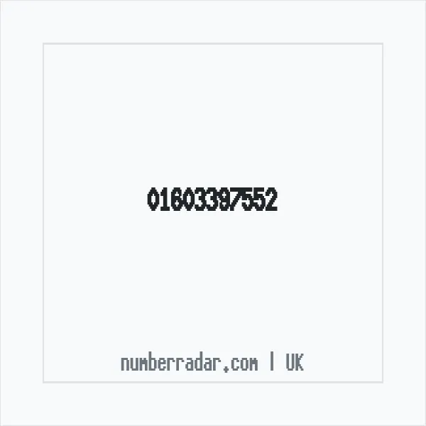 Reverse number check for +44 1603 397552 — who called me?