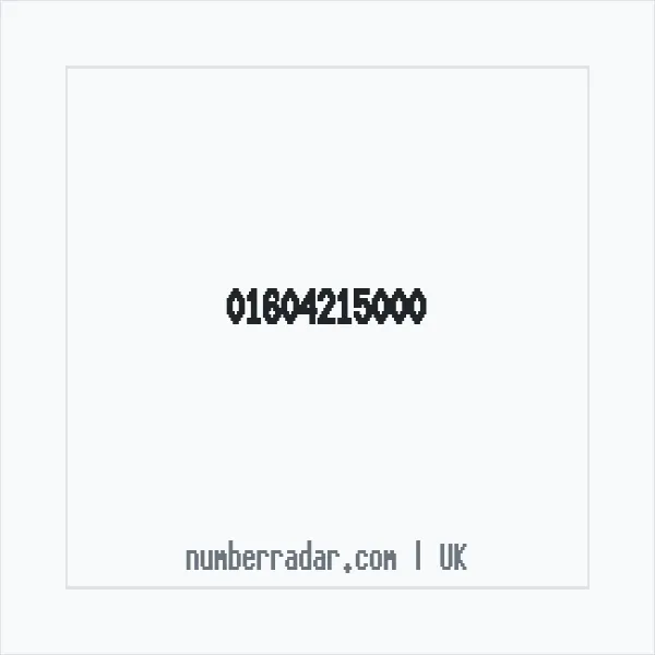 Reverse number check for +44 1604 215000 — who called me?