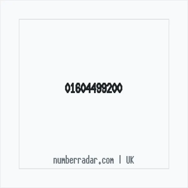Reverse number check for +44 1604 499200 — who called me?