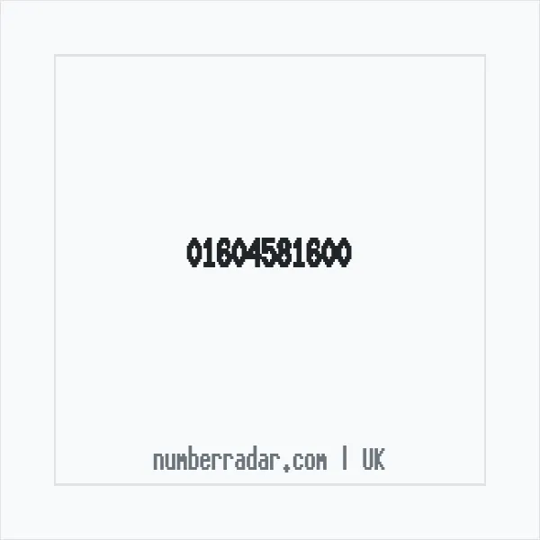 Reverse number check for +44 1604 581600 — who called me?