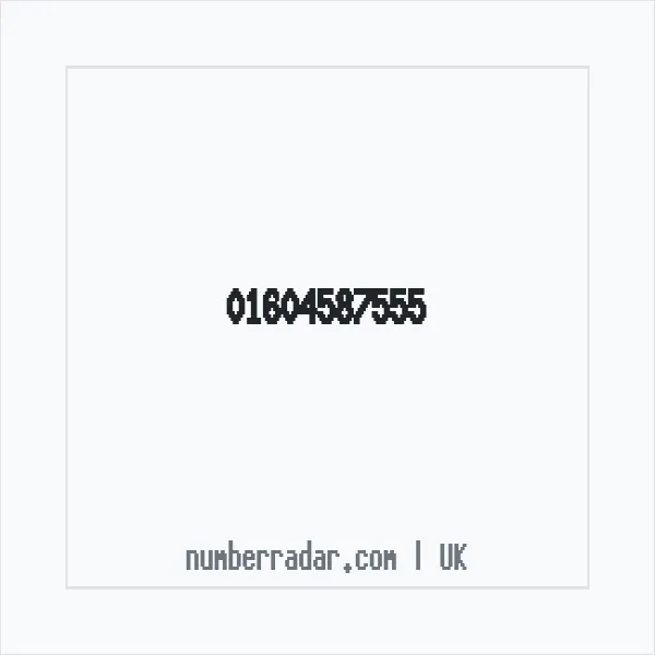 Reverse number check for +44 1604 587555 — who called me?