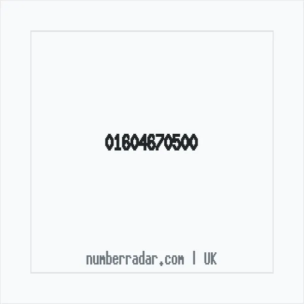 Reverse number check for +44 1604 670500 — who called me?