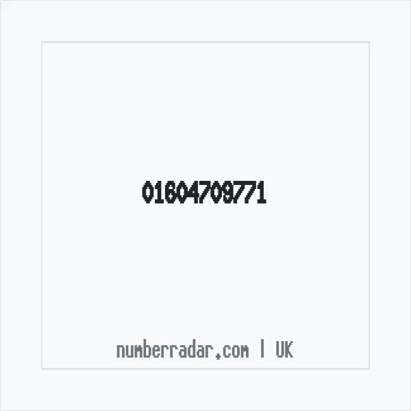 Reverse number check for +44 1604 709771 — who called me?