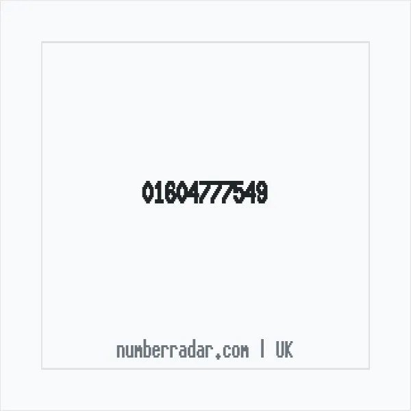 Reverse number check for +44 1604 777549 — who called me?