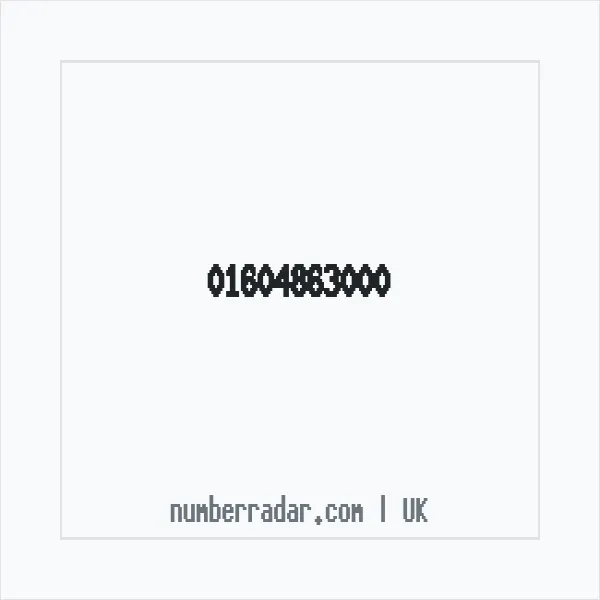 Reverse number check for +44 1604 863000 — who called me?