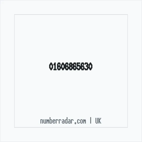 Reverse number check for +44 1606 865630 — who called me?