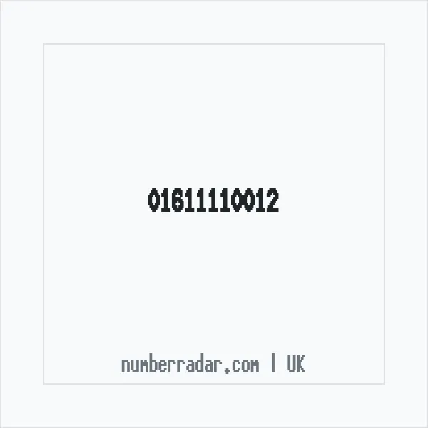 Reverse number check for +44 161 111 0012 — who called me?