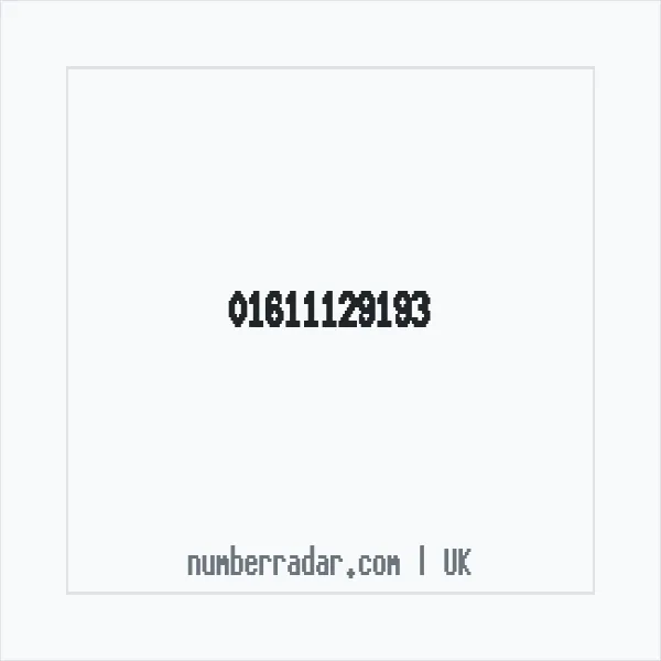 Reverse number check for +44 161 112 9193 — who called me?