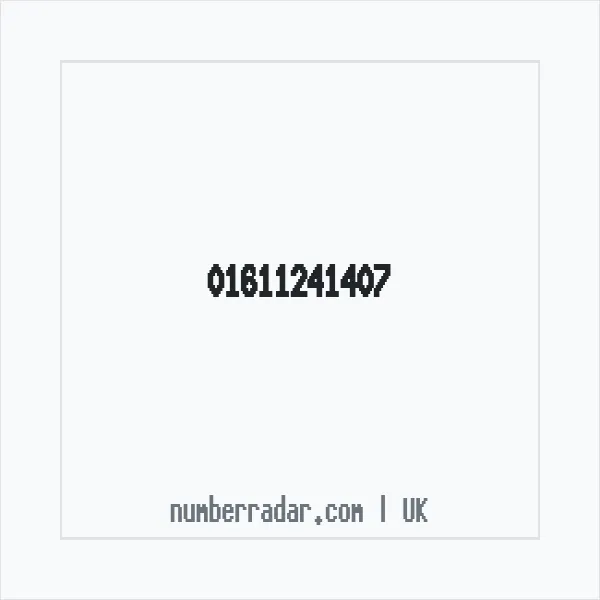 Reverse number check for +44 161 124 1407 — who called me?