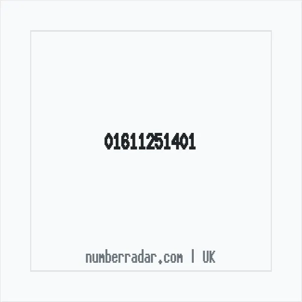 Reverse number check for +44 161 125 1401 — who called me?