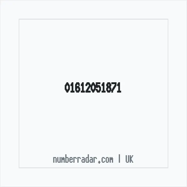 Reverse number check for +44 161 205 1871 — who called me?