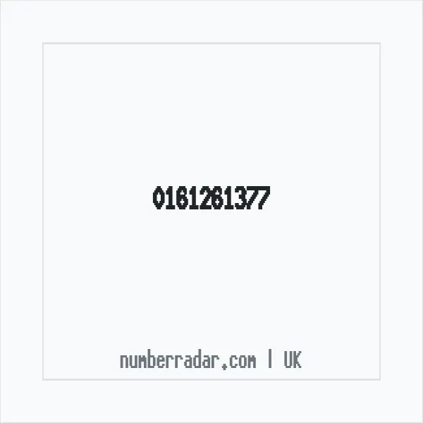 Reverse number check for +44 161261377 — who called me?