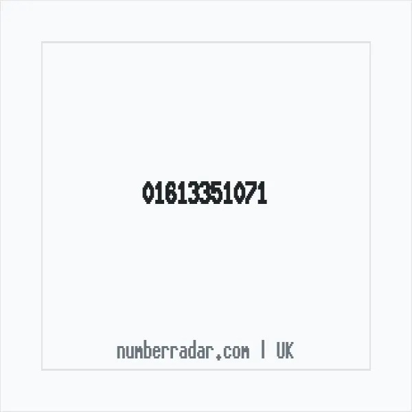 Reverse number check for +44 161 335 1071 — who called me?