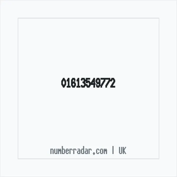 Reverse number check for +44 161 354 9772 — who called me?