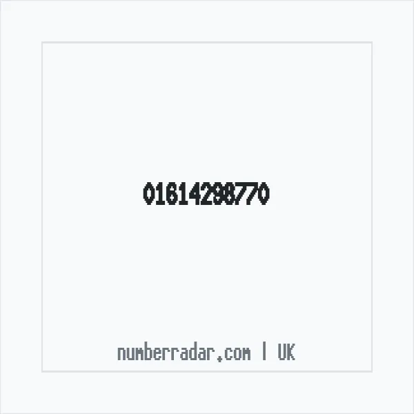 Reverse number check for +44 161 429 8770 — who called me?