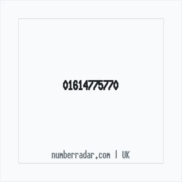 Reverse number check for +44 161 477 5770 — who called me?