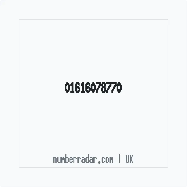 Reverse number check for +44 161 607 8770 — who called me?