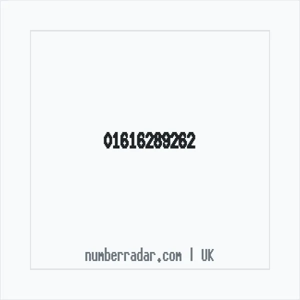 Reverse number check for +44 161 628 9262 — who called me?