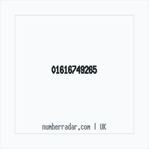 Reverse number check for +44 161 674 9265 — who called me?