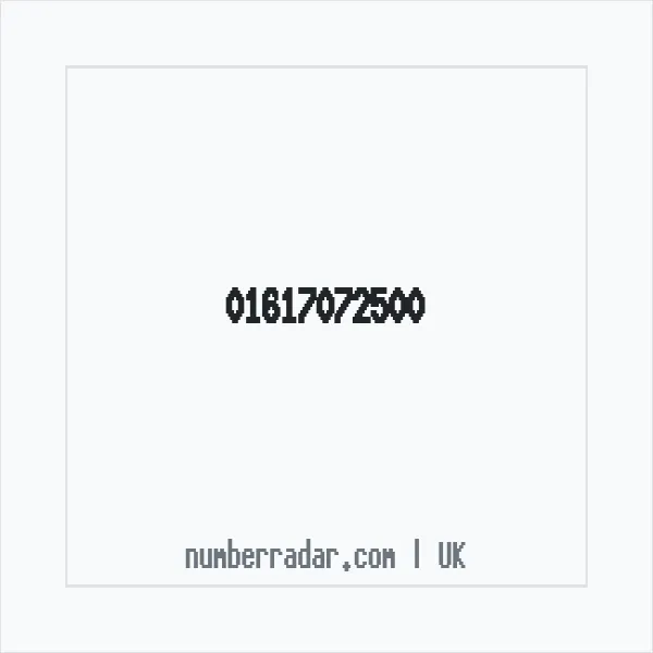 Reverse number check for +44 161 707 2500 — who called me?