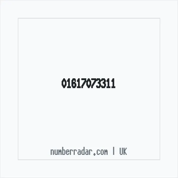 Reverse number check for +44 161 707 3311 — who called me?