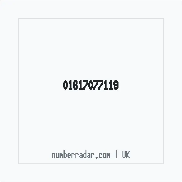 Reverse number check for +44 161 707 7119 — who called me?