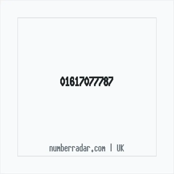 Reverse number check for +44 161 707 7787 — who called me?