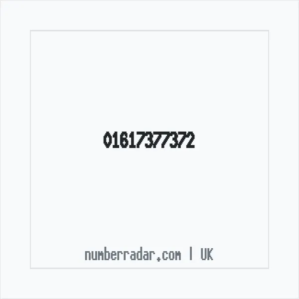 Reverse number check for +44 161 737 7372 — who called me?