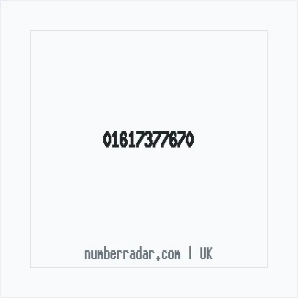 Reverse number check for +44 161 737 7670 — who called me?
