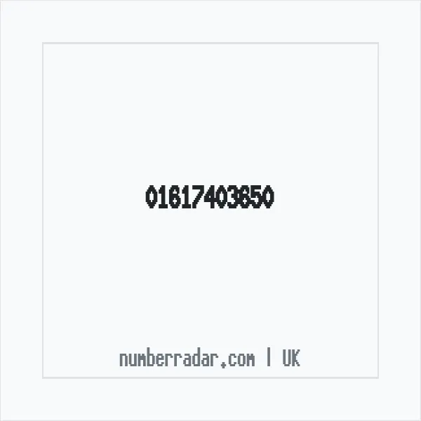 Reverse number check for +44 161 740 3650 — who called me?