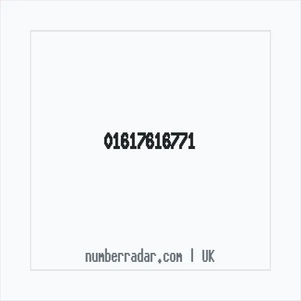 Reverse number check for +44 161 761 6771 — who called me?
