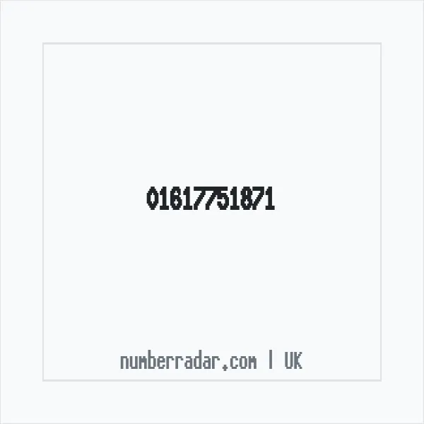 Reverse number check for +44 161 775 1871 — who called me?