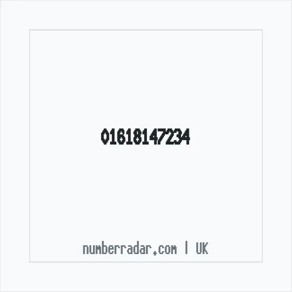 Reverse number check for +44 161 814 7234 — who called me?