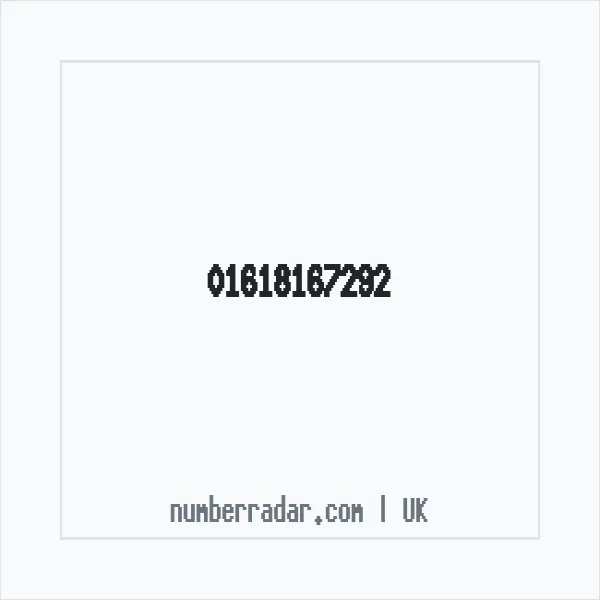 Reverse number check for +44 161 816 7292 — who called me?