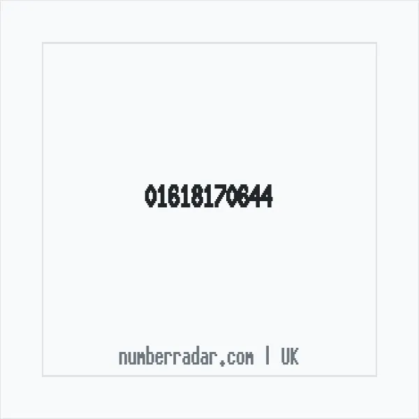 Reverse number check for +44 161 817 0644 — who called me?