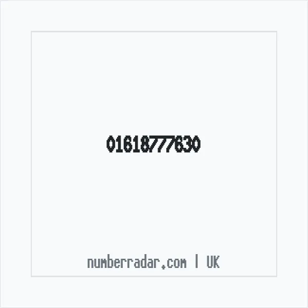 Reverse number check for +44 161 877 7630 — who called me?