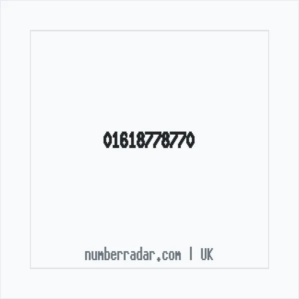 Reverse number check for +44 161 877 8770 — who called me?