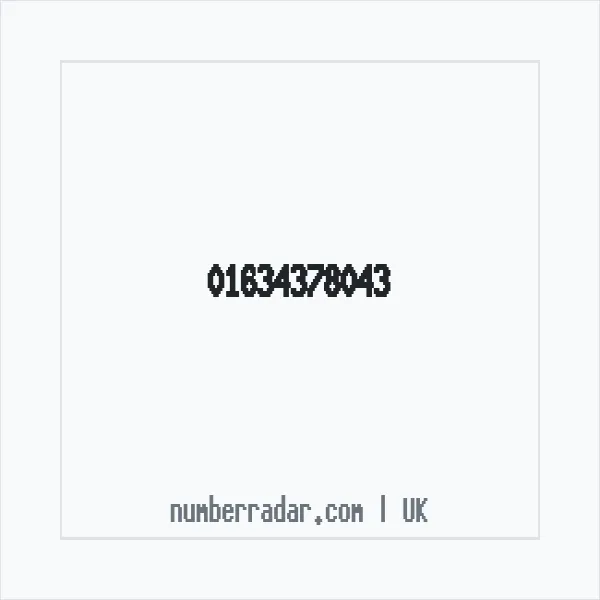 Reverse number check for +44 1634 378043 — who called me?