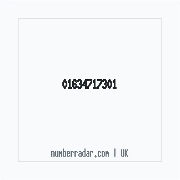 Reverse number check for +44 1634 717301 — who called me?
