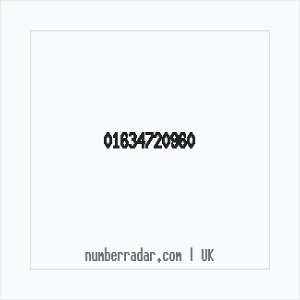 Reverse number check for +44 1634 720960 — who called me?