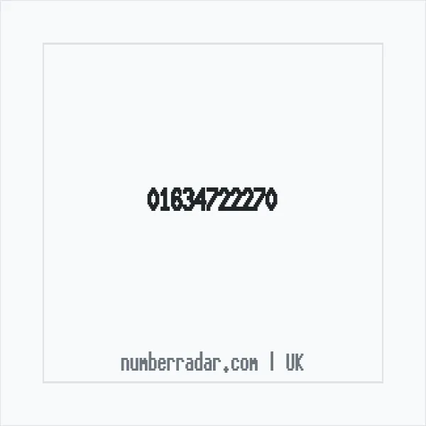 Reverse number check for +44 1634 722270 — who called me?