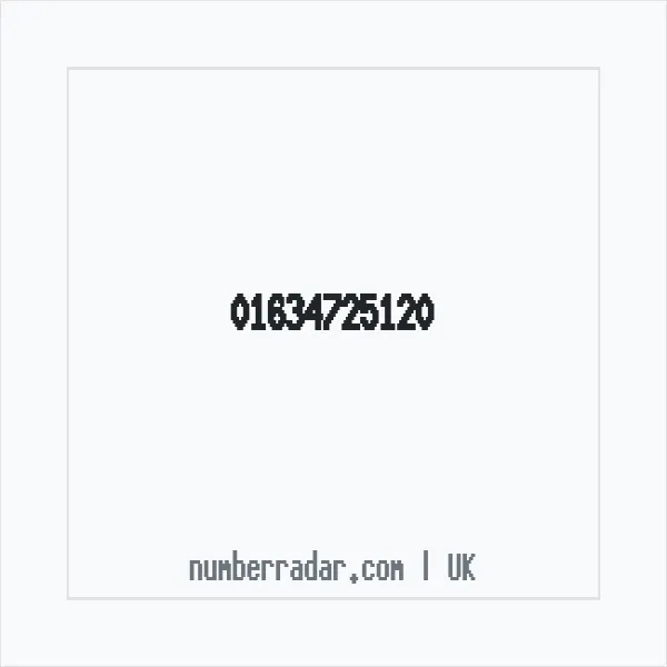 Reverse number check for +44 1634 725120 — who called me?