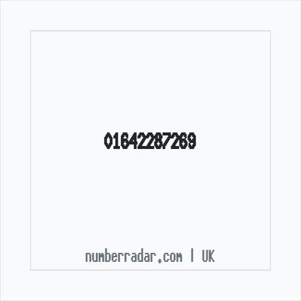 Reverse number check for +44 1642 287269 — who called me?