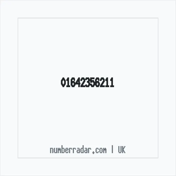 Reverse number check for +44 1642 356211 — who called me?