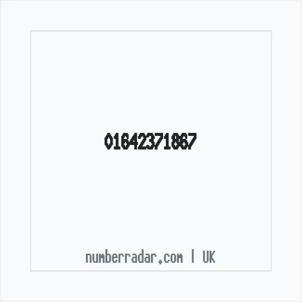 Reverse number check for +44 1642 371867 — who called me?
