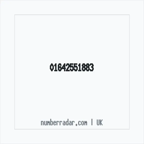 Reverse number check for +44 1642 551883 — who called me?
