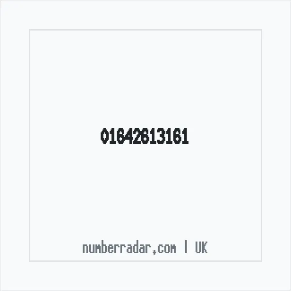 Reverse number check for +44 1642 613161 — who called me?