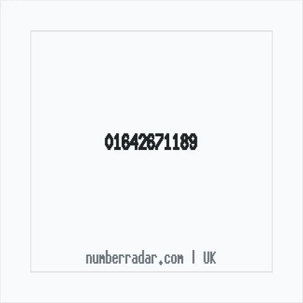 Reverse number check for +44 1642 671189 — who called me?