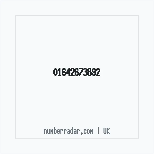 Reverse number check for +44 1642 673692 — who called me?