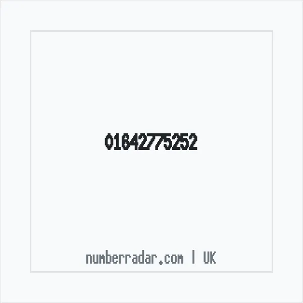Reverse number check for +44 1642 775252 — who called me?